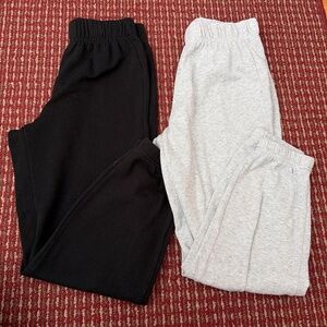 Women's Black and Grey Joggers
